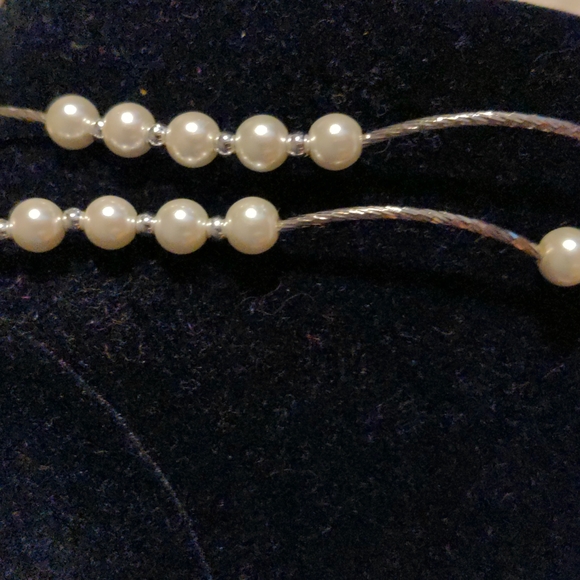 ❤️ Long 20" Pearls Silver Necklace NWT - Picture 6 of 7